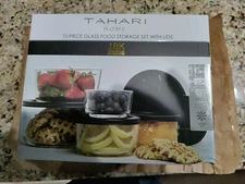10Pc Glass Food Storage Set With Lids - Tahari Home