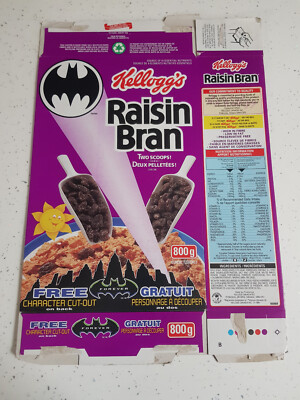 Batman Forever Kelloggs Rosinenkleie Kanada Müslischachtel # 4 1995