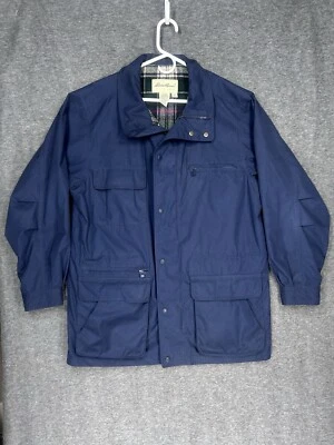 Vintage Eddie Bauer Jacket Mens Small Wool Lined Mountain Parka Zip Blue - Image 1 of 4