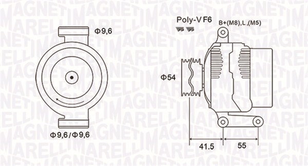 MAGNETI MARELLI 063731862010 Alternator for ALFA ROMEO,FIAT,LANCIA,OPEL,SUZUKI