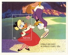Disney 1995 Nevis - Disney SWEETHEARTS, Miniature Sheet Nº2 - MNH