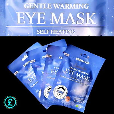 Eye Mask Skin care Derma V10 Gentle Warming Self Heating Lavender Eye Treatments