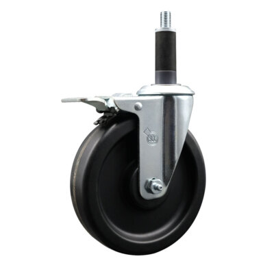 6 Inch Phenolic Swivel 1 Inch Expanding Stem Caster Total Lock Brake SCC