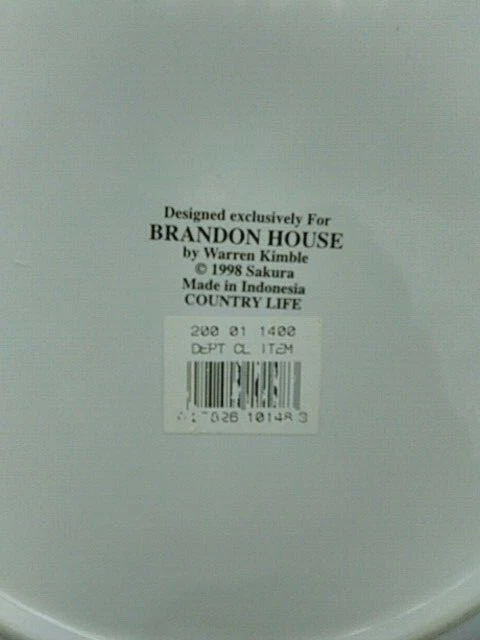 NEW Brandon House Country Life Chop Platter Plate 12"1/2 by Warren Kimble Sakura - Image 2 of 2