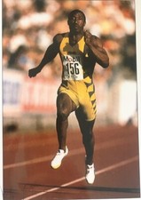 Linford Christie Autogrammkarte Autogramm Foto Signiert Sportler