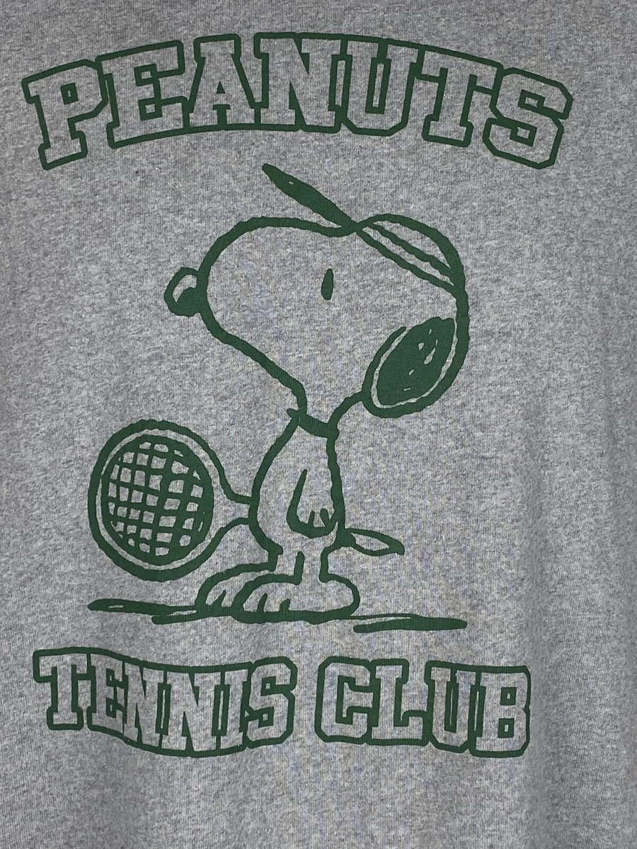 Peanuts Men T-shirt Tee Tennis Club size XL short sleeve Gray