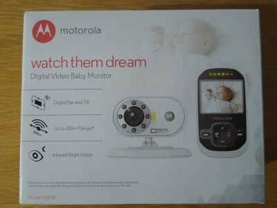 Motorola MBP26 Digital Video Baby Monitor Balck/White UK