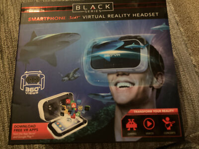 Black Series Smartphone 360 Virtual Reality Headset Gaming Videos Concerts 