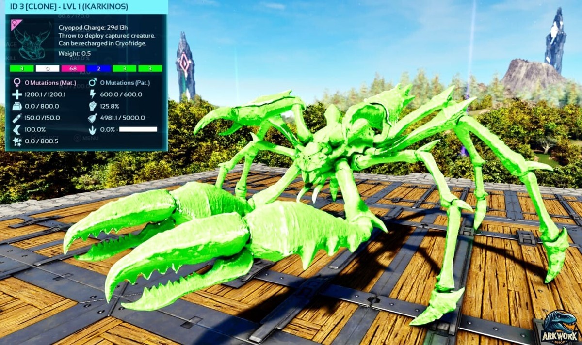 ARK Survival Ascended: Karkinos Con Statistiche Top Per PVE, Nuovo, Per PS5, XBOX E PC