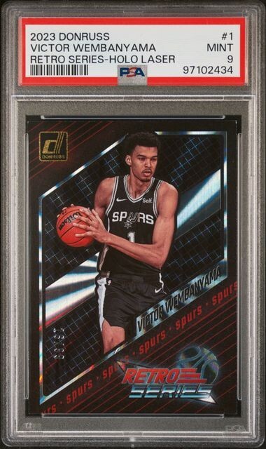 2023 Donruss Retro Series #1 Victor Wembanyama Holo Laser RC /99 PSA 9 Rookie
