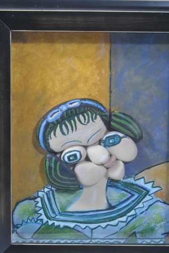 Art unique en pierre officiel Pablo Picasso Paloma Picasso original par Leean encadré