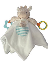Carter's Giraffe Mother Baby Activity Lovey Security Blanket Teether Rings Plush