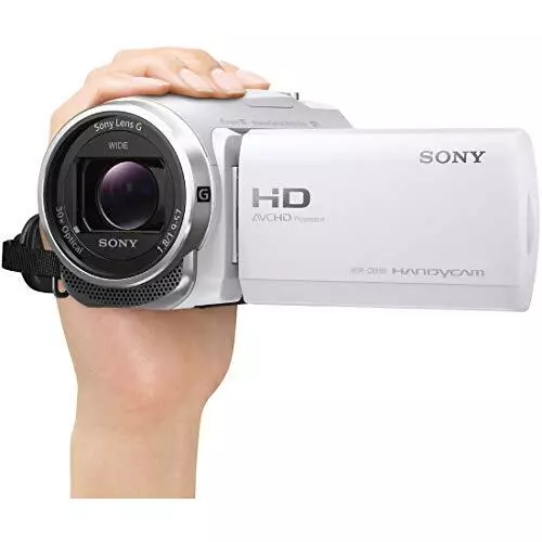 Sony Video Camera 2. MP :9 Handycam HDR CX W White GB x optical