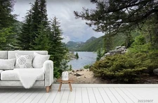 3D Forest River Wallpaper Wall Mural Removable Self-adhesive Sticker5275