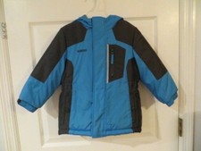NEW OSH KOSH BOY'S HOODED HEAVYWEIGHT WINTER COAT BLUE BLACK SIZE 4 MSRP 90