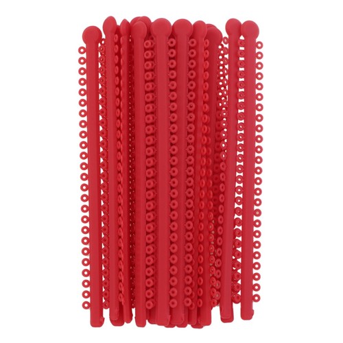 1000pcs Dental Orthodontic ElasticsRED Ligature Ties Braces Elastic Rubber Bands