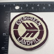 Vtg WASTE MANAGEMENT INC Trash Garbage EVERGREEN LANDFILL Advertising Patch 00XT