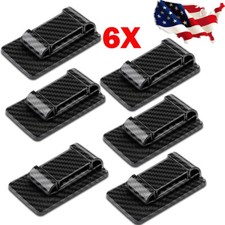 6x Carbon Fiber Black Car Seat Belt Stabilizer Limiter Auto Interior Accessories 6x Carbon Fiber Black Car Seat Belt Stabilizer Limiter Auto Interior Accessories