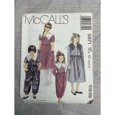 McCall's pattern vintage 5671 childs jumpsuit dress size 10, 12, 14.