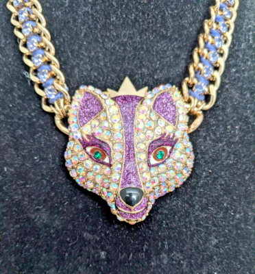 RT. Betsey Johnson Imperial Princess Fox Necklace Purple  display picture 3