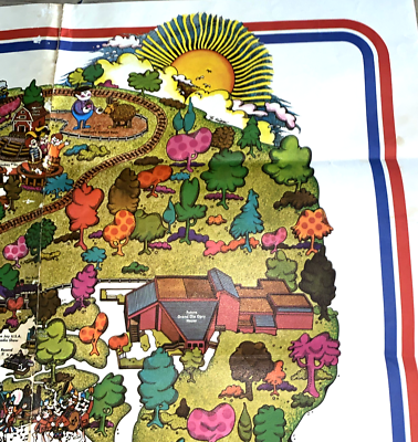 1973 Opryland Theme Park Souvenir Map Rare Excellent Shape