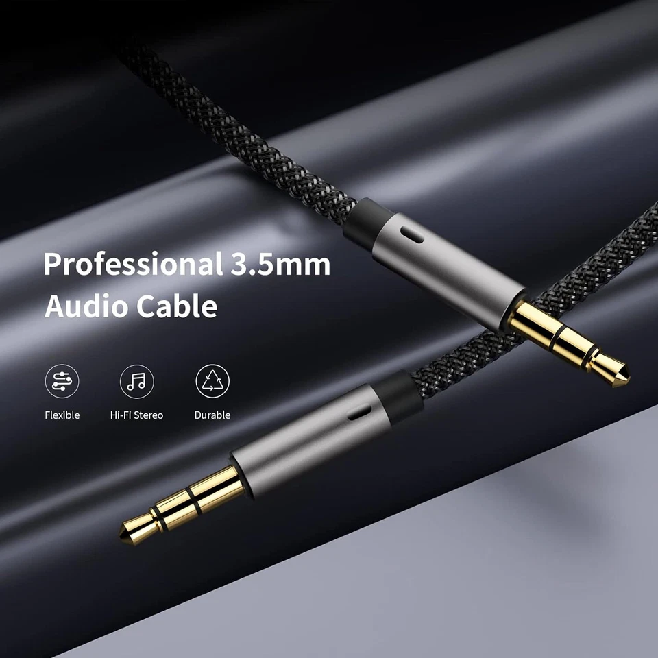 3FT - 6FT AUX 3.5mm Cable Male to Male Car Audio Cord For Headphones/Car/Speaker - Image 2 of 4