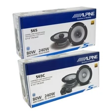 Alpine S Series 6.5" 2-Way Component & 6.5" Coaxial Set Package Upgrade Package