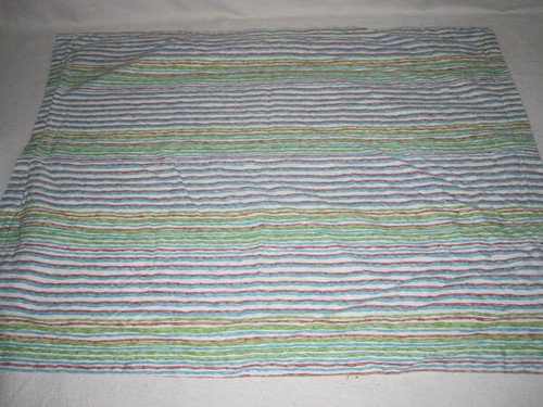 Due federe Ralph Lauren 100% cotone reversibili verdi e a righe 27"" x 22"" UE - Foto 2 di 9