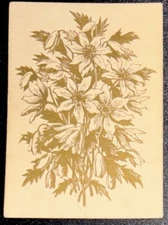 SQ175 Swap Playing Cards 1 Antique Square Corner Flowers c1800’s