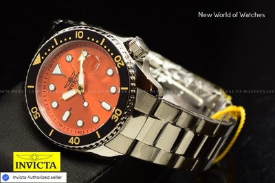 オレンジ文字盤★クォーツ INVICTA Pro Diver 47159 Invicta Pro Diver Silver 47159 SWISS Quartz 46Mm Orange Dial