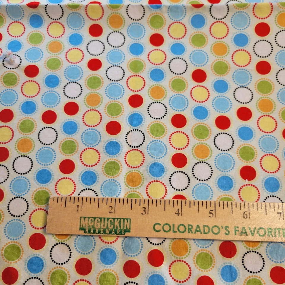 Hobby Lobby Fabric 40"x32" Multicolor Dot Print Cotton Quilting Sewing Material - Image 3 of 4
