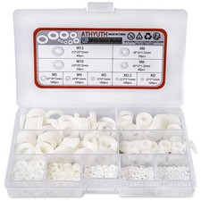 Nylon Flat Washers Assortment Kit for Mechanical and Electrical Use, 9 Sizes ...