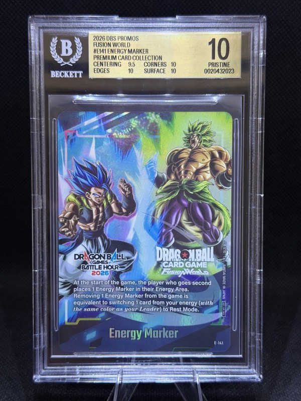 2026 DRAGON BALL SUPER CARD GAME FUSION WORLD #E-141 ENERGY MARKER BGS 10