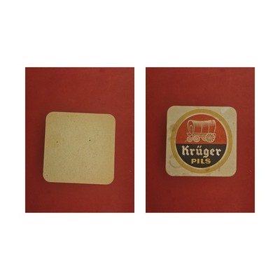 Krüger Pils roter Halbkreis Brauerei Bierdeckel Bier
