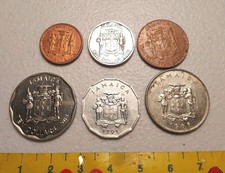 Jamaica 6 Coins: 1988 to 2020 (1 Cent to $10 Dollars)