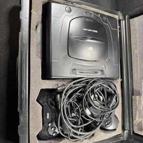 Sega Saturn Console w/ OEM Hard Case + 2 Controllers &ndash; Powers On