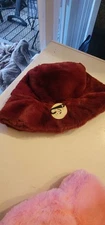 Ella's Fluffy Burgundy Bucket Hat One Size