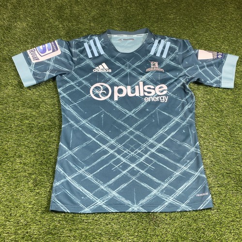 HIGHLANDERS RUGBY ADIDAS JERSEY MENS LARGE PRIMEBLUE 2019 AWAY KIT