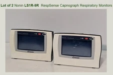 Lot of 2 Nonin Medical LS1R-9R  RespSense Capnograph Respiratory Monitor