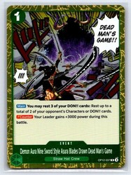 Demon Aura Nine Sword Style Asura Blades Drawn Dead Man's Game OP12-037
