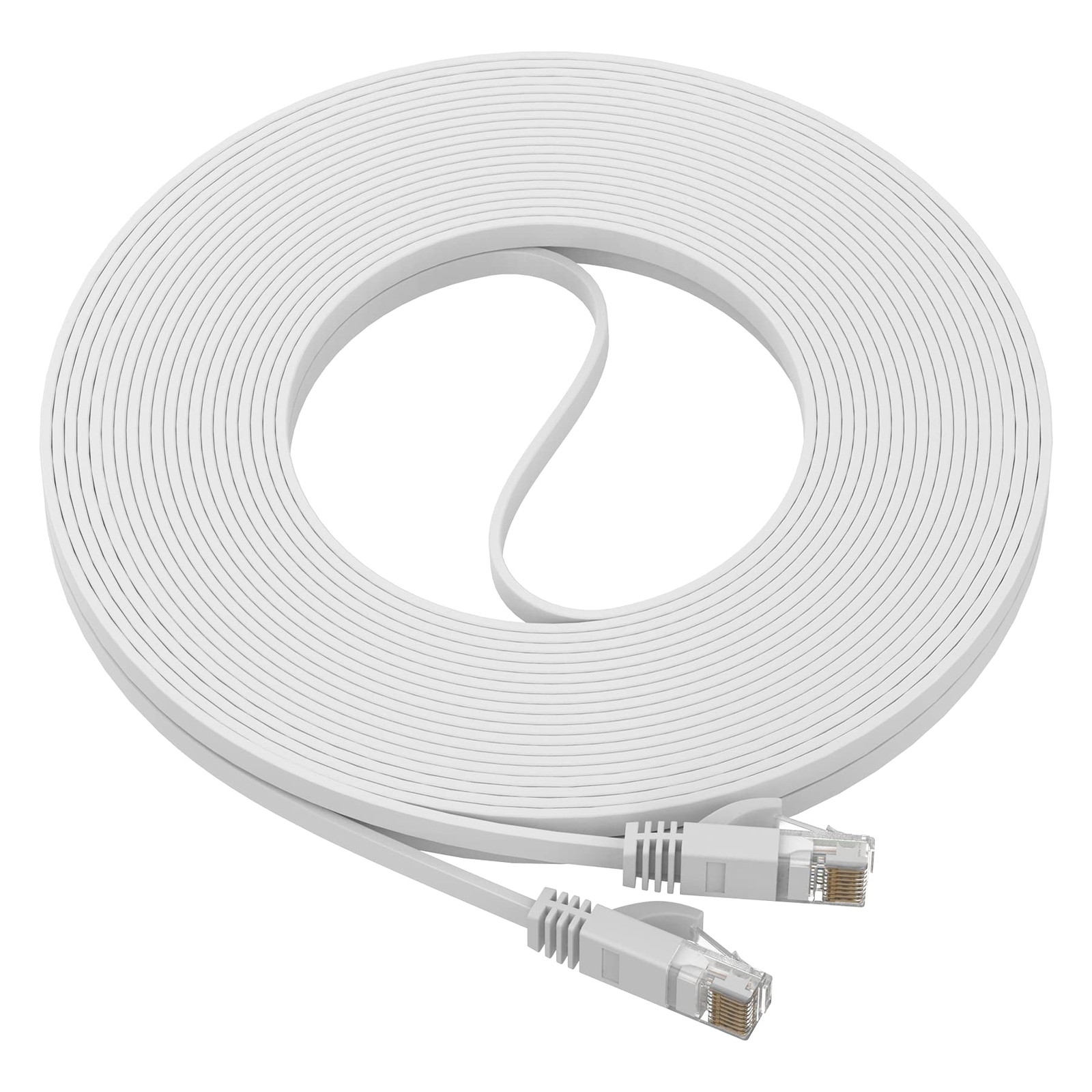 50ft Flat Cat6 Ethernet Cable - UTP RJ45 Network Patch Cord
