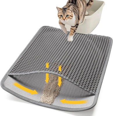 Cat Litter Mat Litter Tray Mat, Honeycomb Double Layer Design, Urine and  Waterp UK