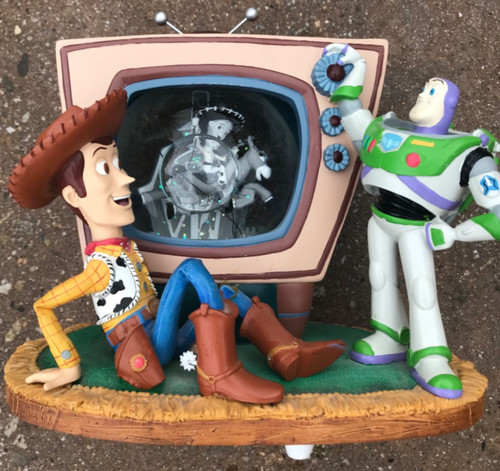 1995 Disney Toy Story Music Box Snow Globe Featuring Woody & Buzz Lightyear