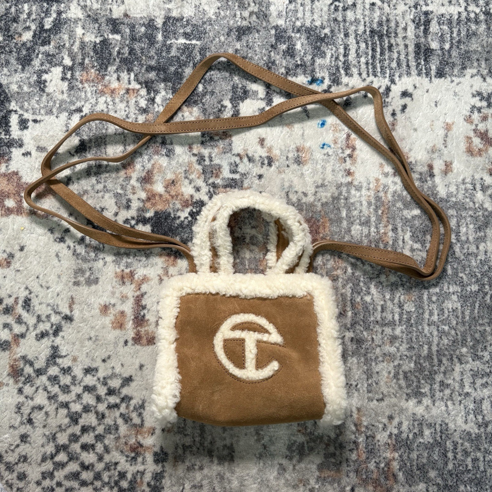UGG x Telfar Shopping Bag Small Chestnut Shearling image 3
