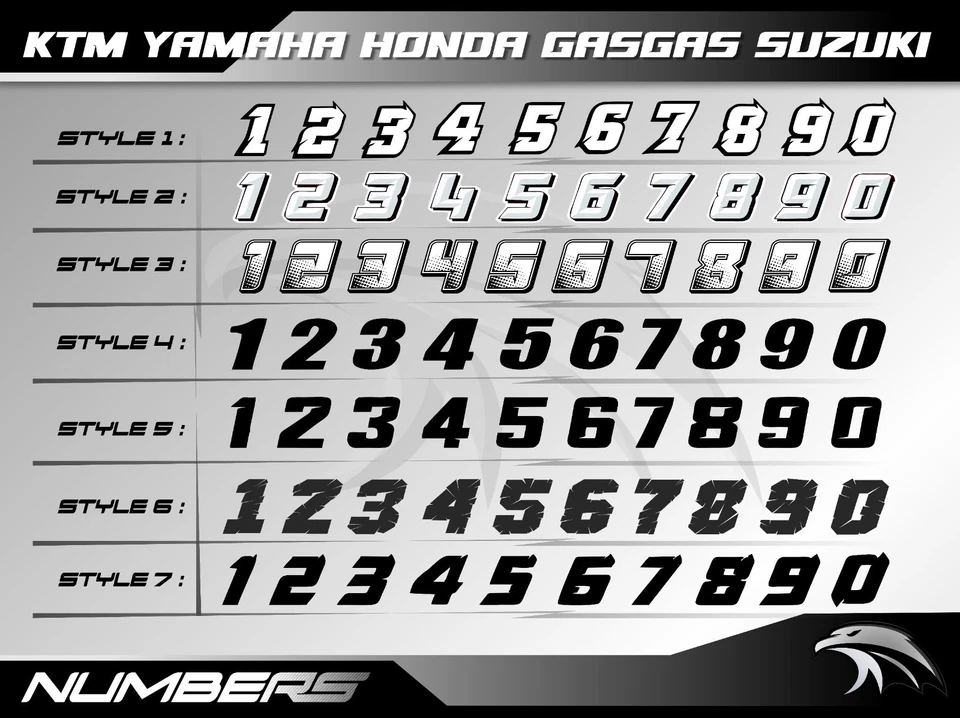 Kit Gráficos Yamaha YZ250F YZ450F 2018-2021 Calcomanías Personalizadas Pegatinas Motocross Foto 4 de 4