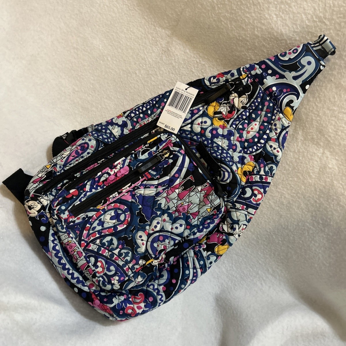 Vera Bradley Disney Sensational Six Paisley Collection Sling Bag NWT Disney Vera Bradley Iconic Sling Backpack Mickey main image 4