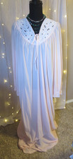 Vintage Famous Bodies Nightgown Floor length pale pink Large NWT