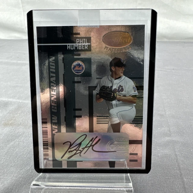 2005 Donruss Leaf Certified Materials Phil Humber Mets Auto 078/299