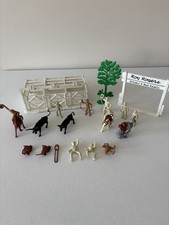 VINTAGE MARX ROY RODGERS RODEO DOUBLE R BAR RANCH FIGURES DALE  EVANS HORSES