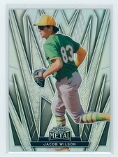 2024 Leaf Metal Baseball Silver Prismatic #33 Jacob Wilson 118/185